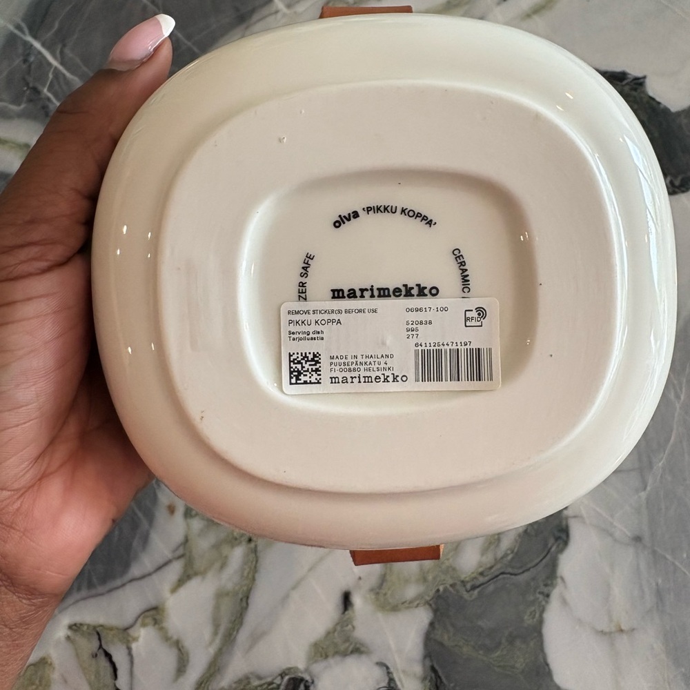 Marimekko Pikku Koppa Oval Ceramic Dish